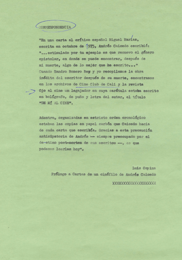 correspondencia