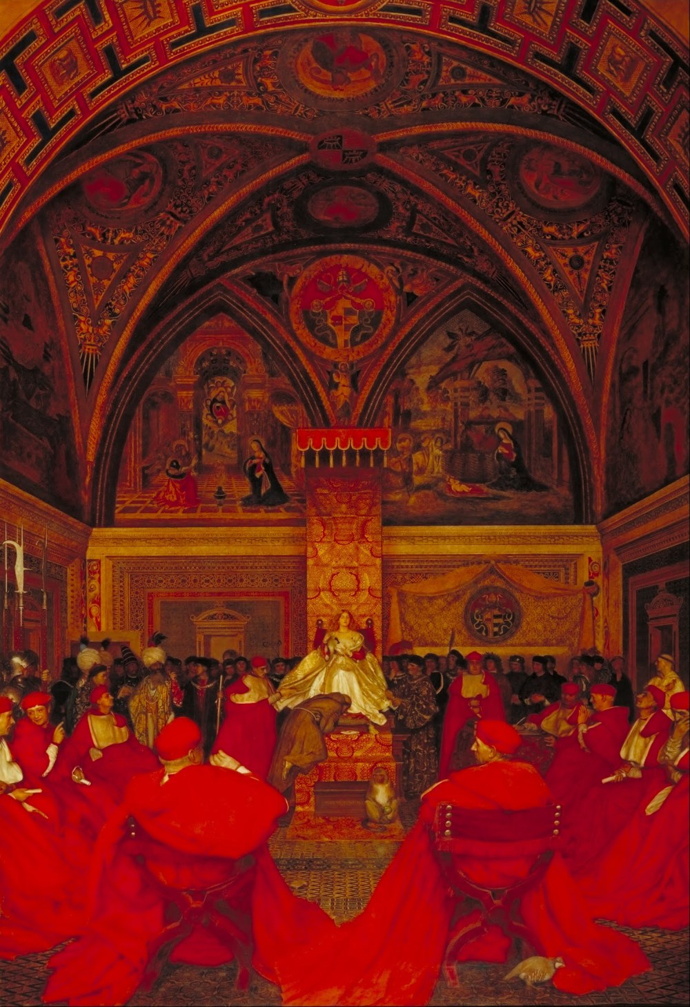 Frank_Cadogan_Cowper_-_Lucretia_Borgia_Reigns_in_the_Vatican_in_the_Absence_of_Pope_Alexander_VI_-_Google_Art_Project